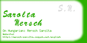 sarolta mersch business card